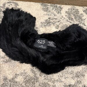 525 America Black Faux Fur Scarf